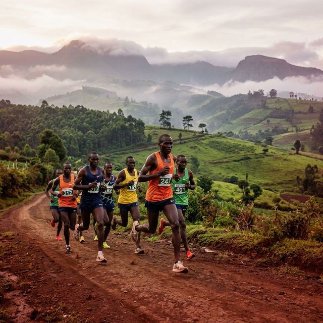 Community runners celebrating together